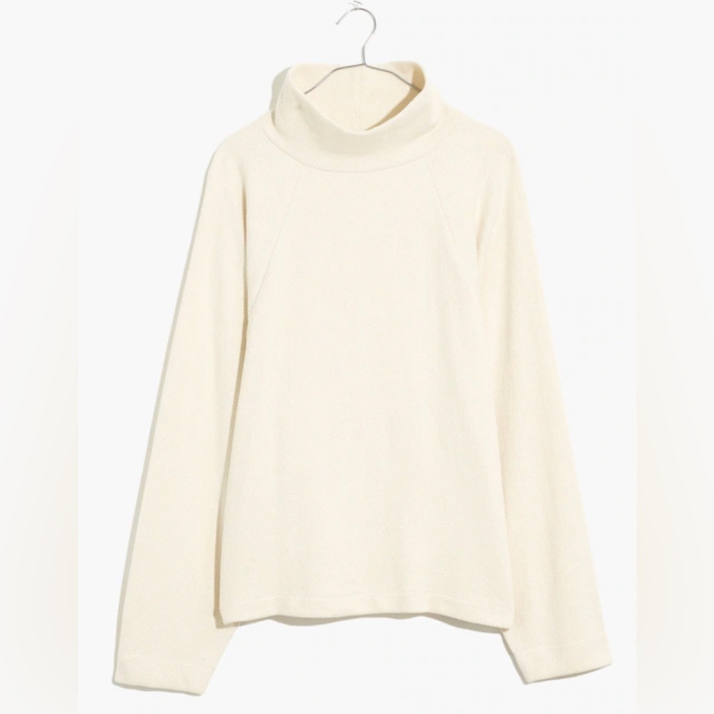 Madewell Women's Brushed Herringbone Jacquard Turtleneck Top